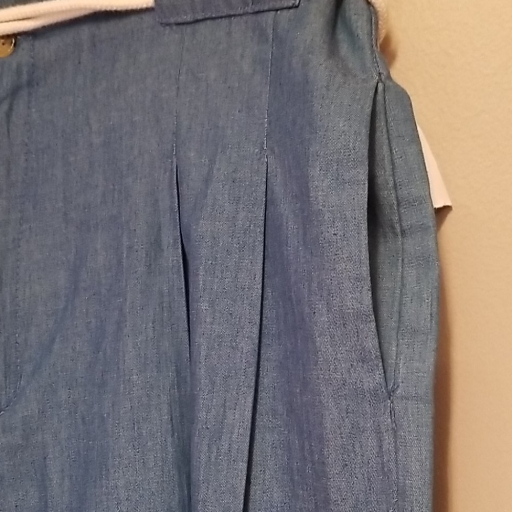 Wide leg chambray rope pants - Picture 4 of 6